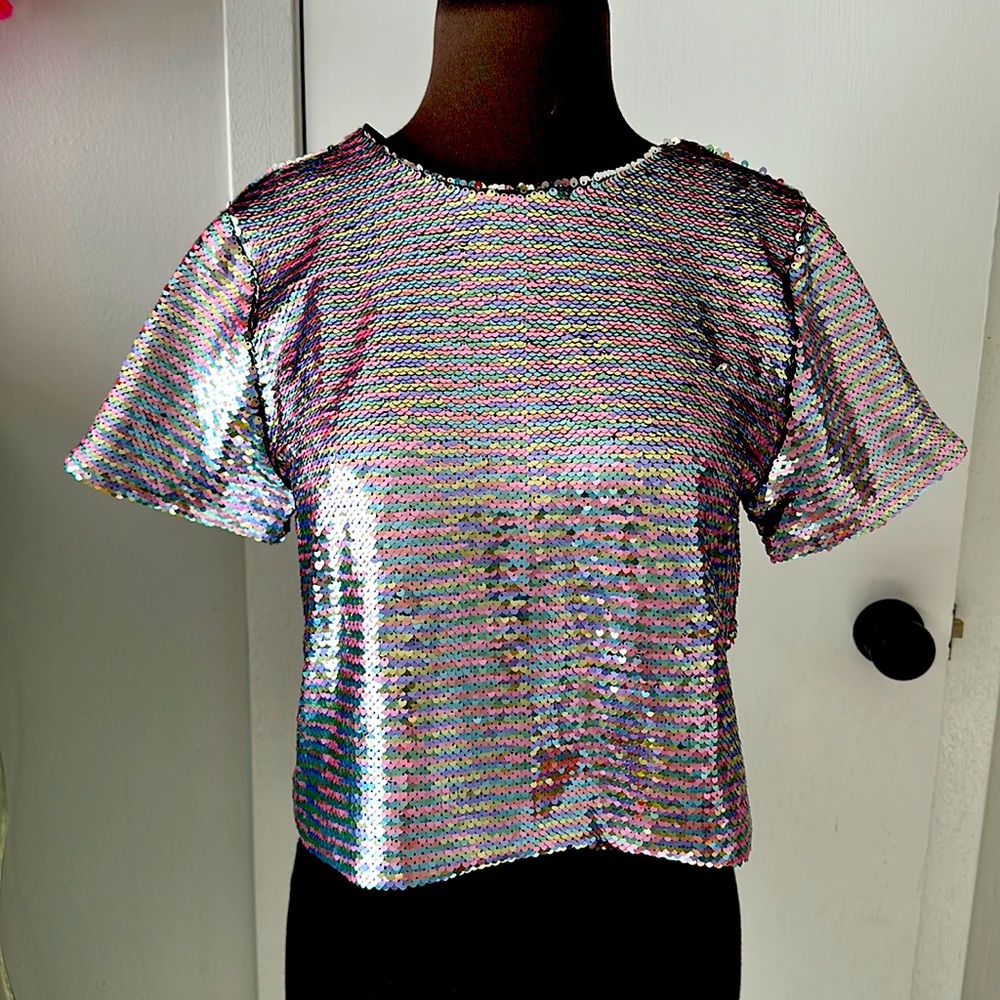 Forever 21 Sequin Crop top